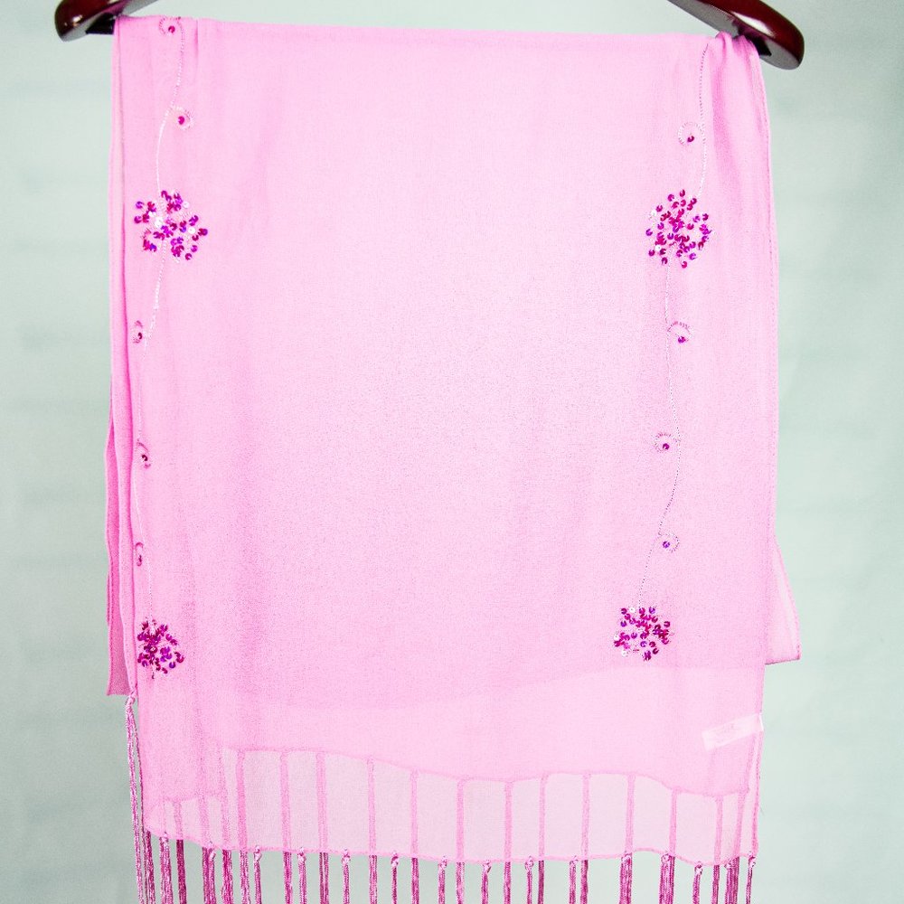 Delicate - Scarf/Wrap - Pink - Sequins -